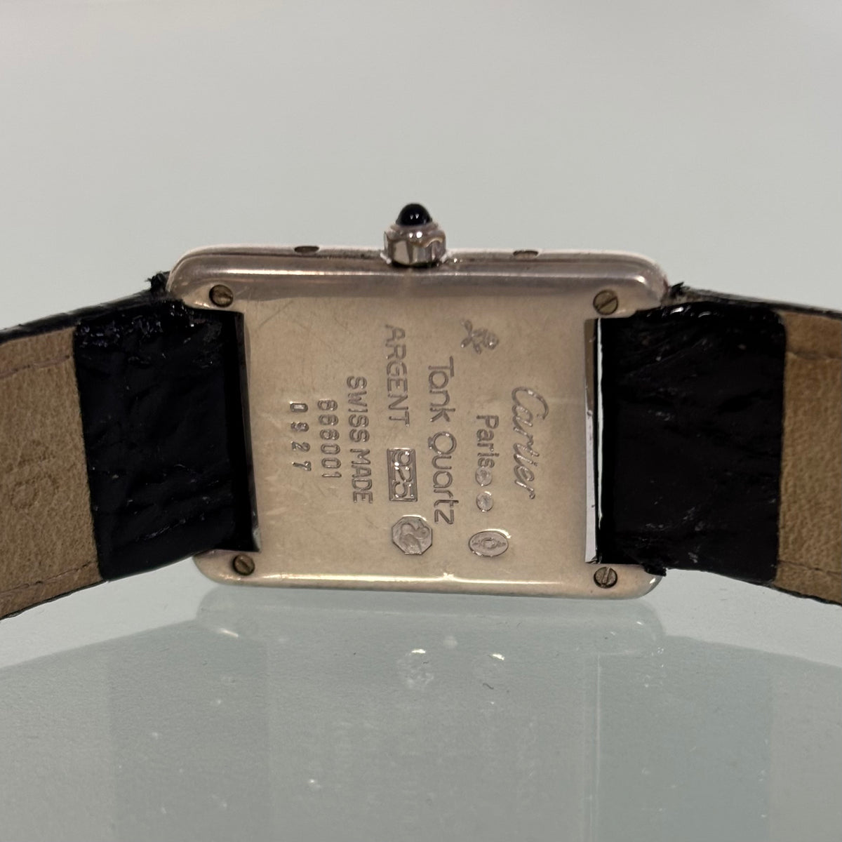 Cartier Tank PM Silver Blue roman numerals