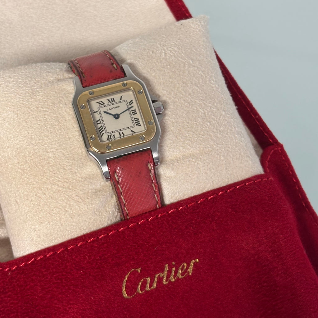 Cartier Santos Galbée PM with original strap & clasp