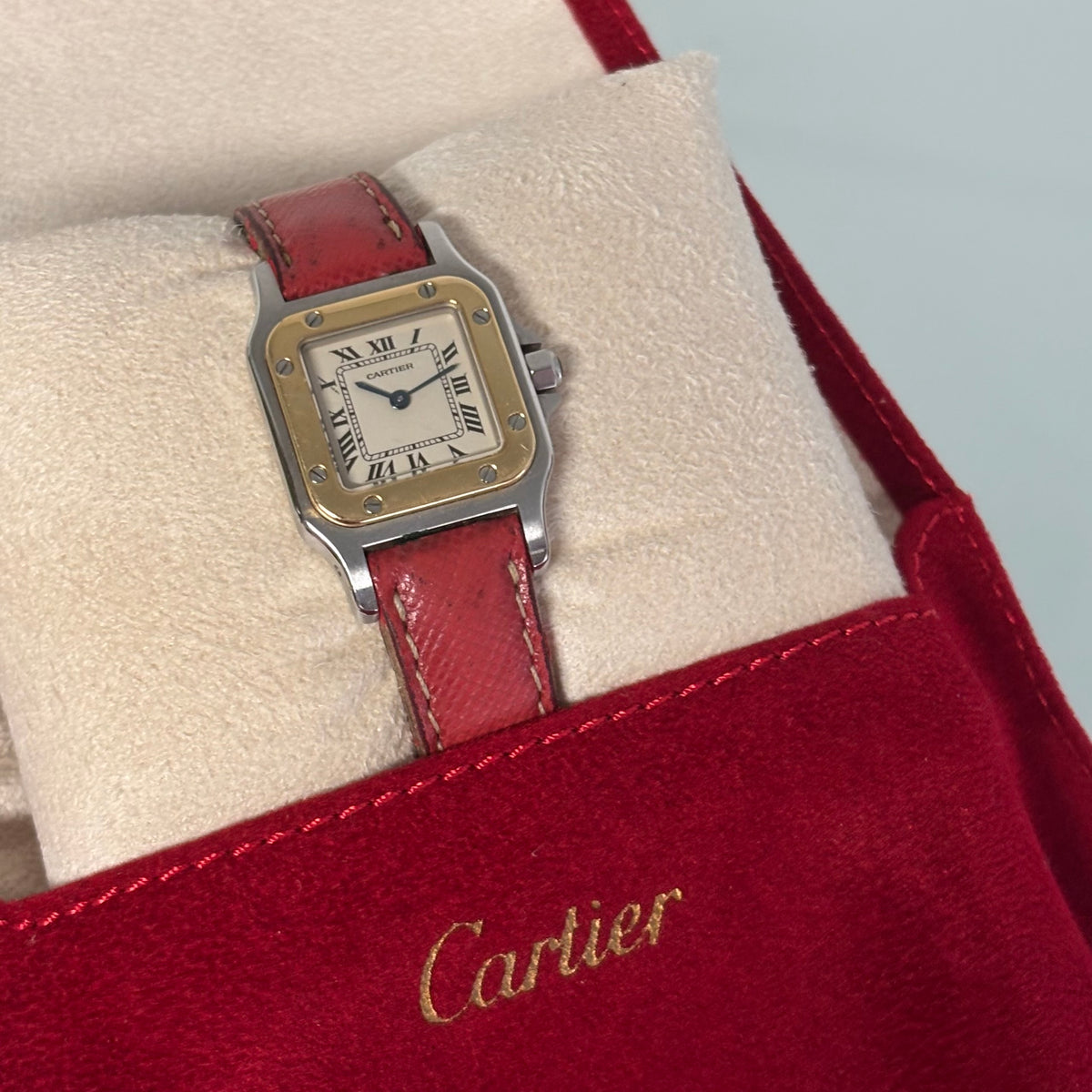 Cartier Santos Galbée PM with original strap & clasp