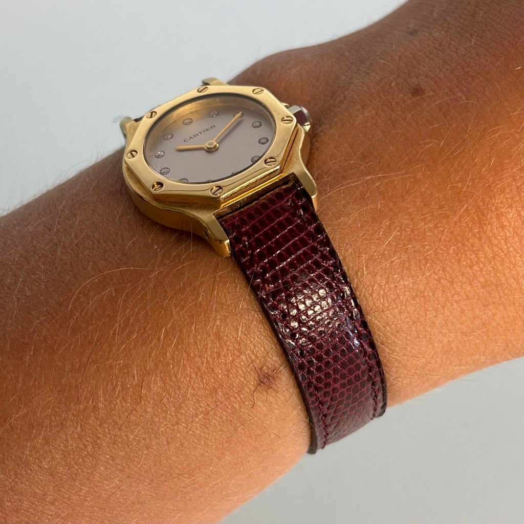 Cartier 18k Santos Octagon PM