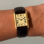 Cartier Tank champagne GM with original buckle