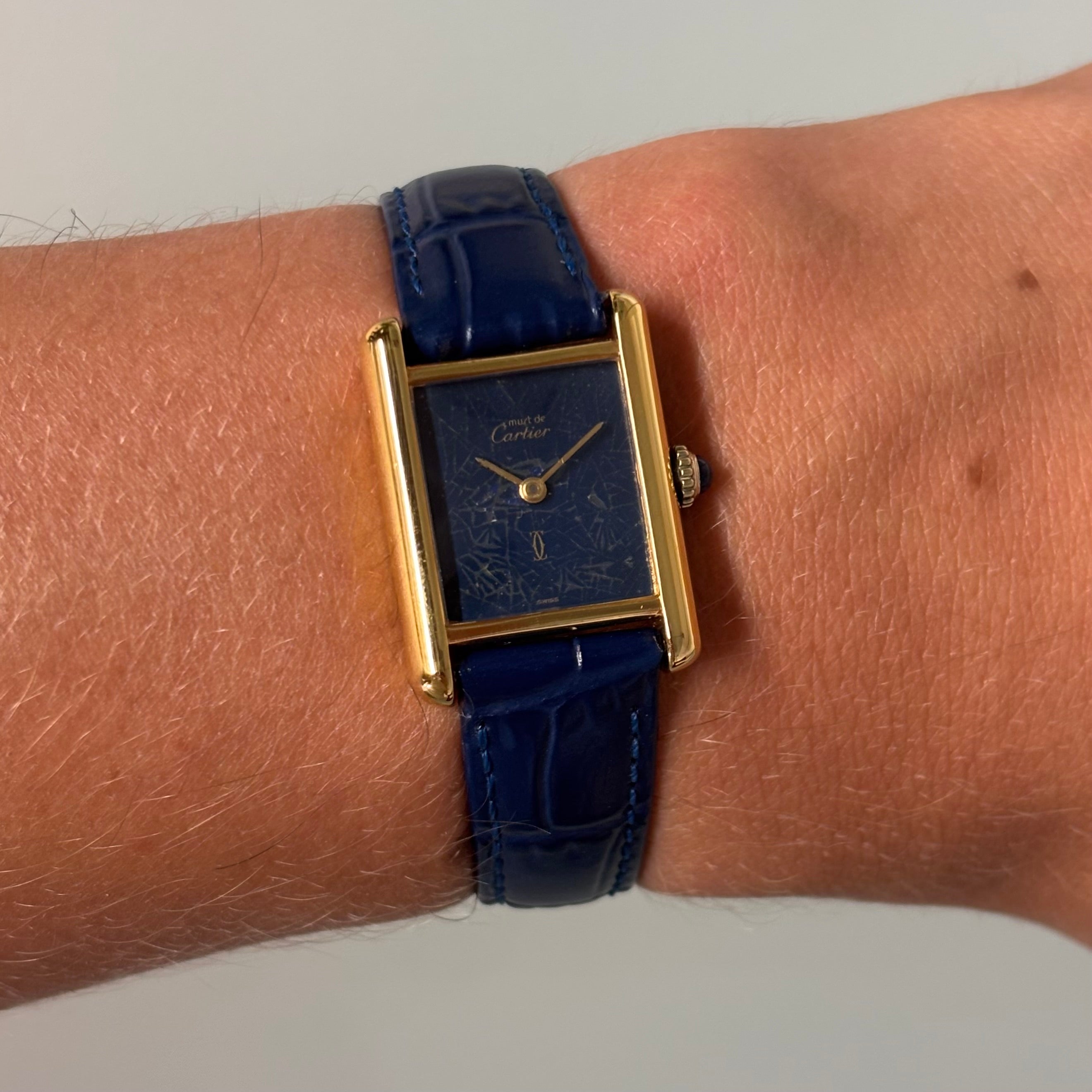 Cartier Tank PM Lapis spider dial