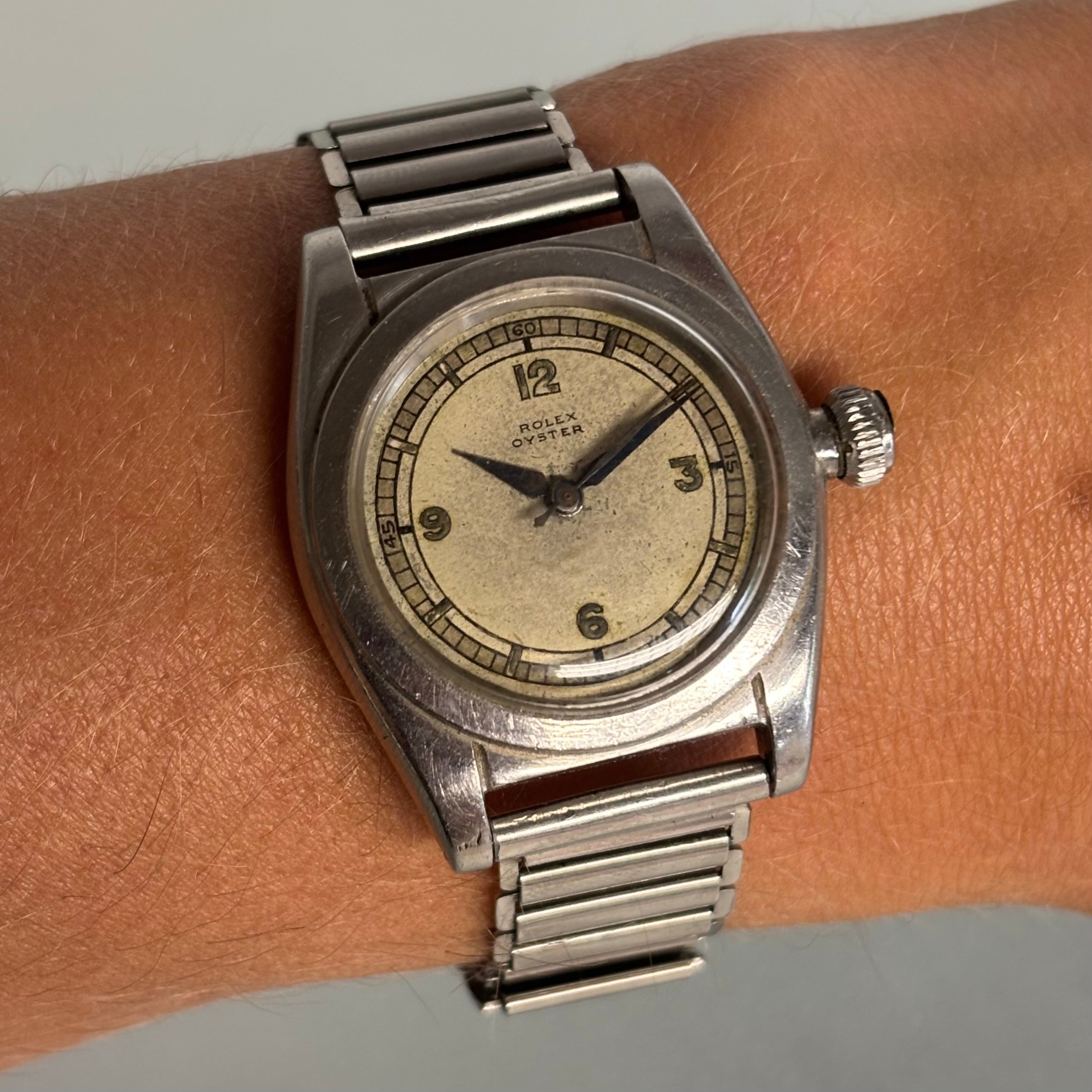 Rolex bubble(flat)back with Sector dial