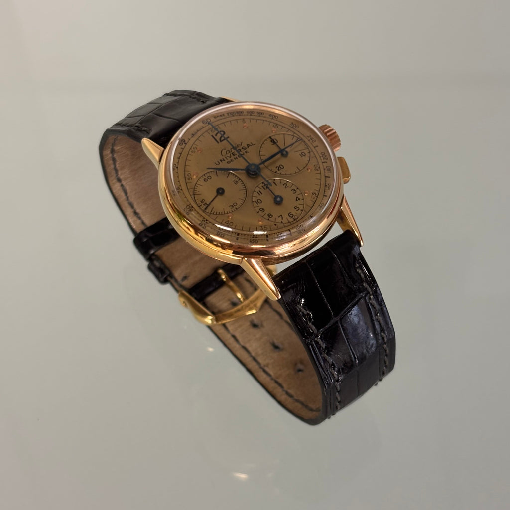 Cartier Universal Genève 18k Rose Gold Compax