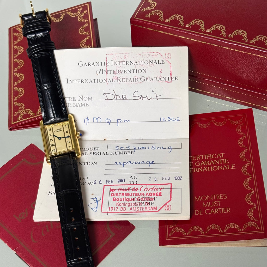 Cartier Tank PM Roman Full Set