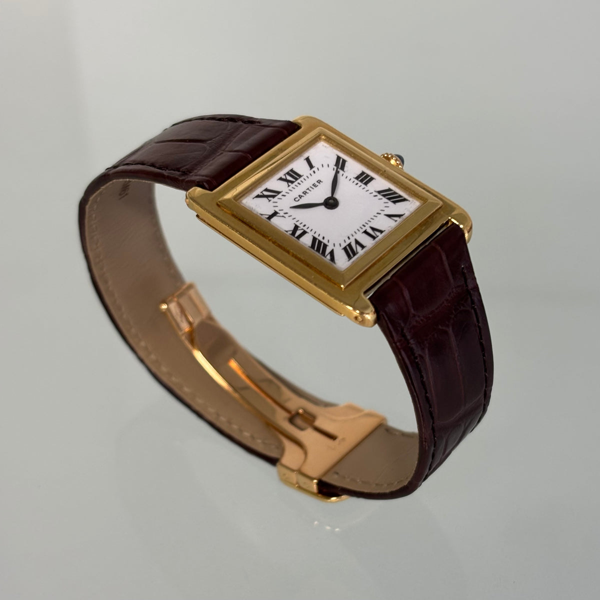 Cartier Tank Stepped “Pre-Merger” with 18k clasp