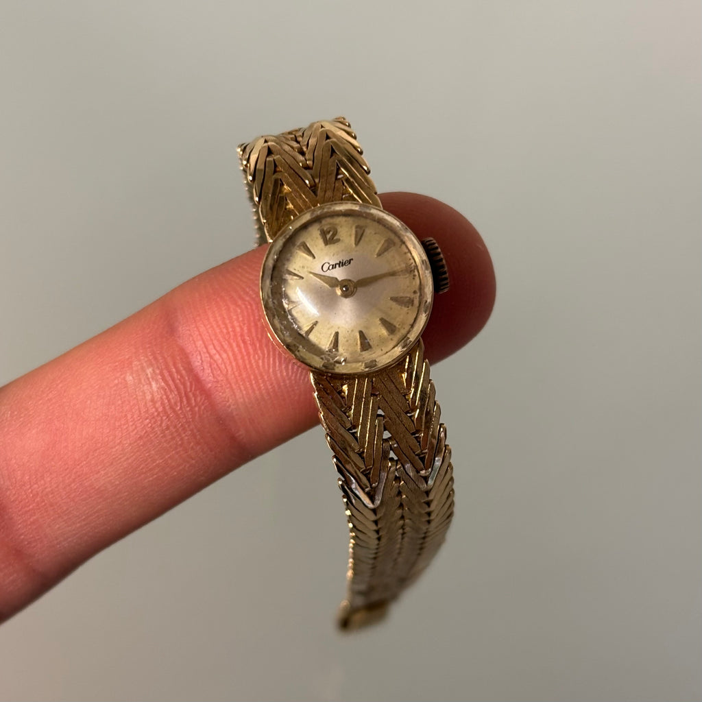 Cartier Girard Perregaux 14k gold braceletwatch