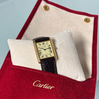 Cartier Tank champagne GM with original buckle