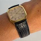 Piaget Cushion Watch – 18K Gold Big Case with Original Buckle