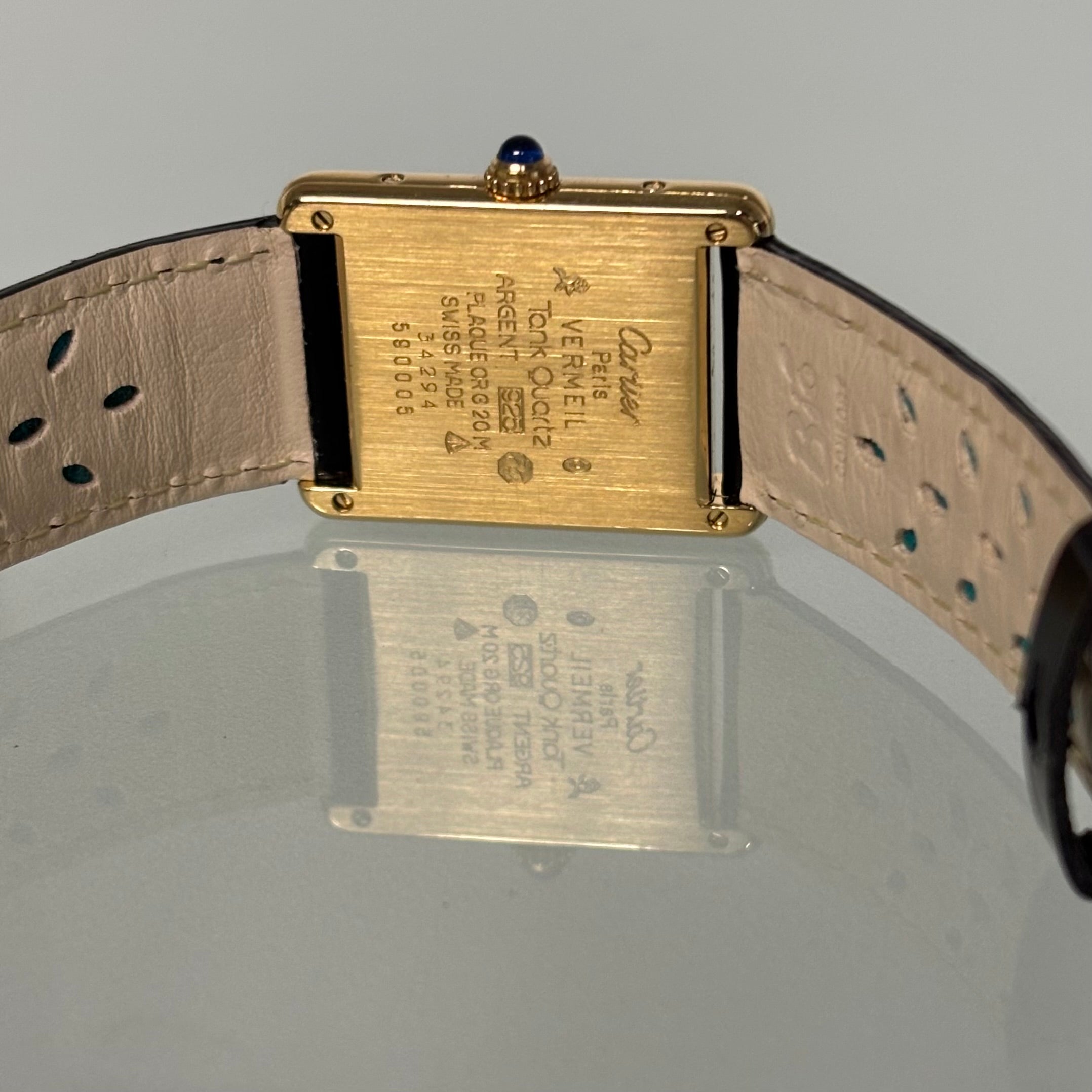 Cartier Tank GM Black dial with original buckle