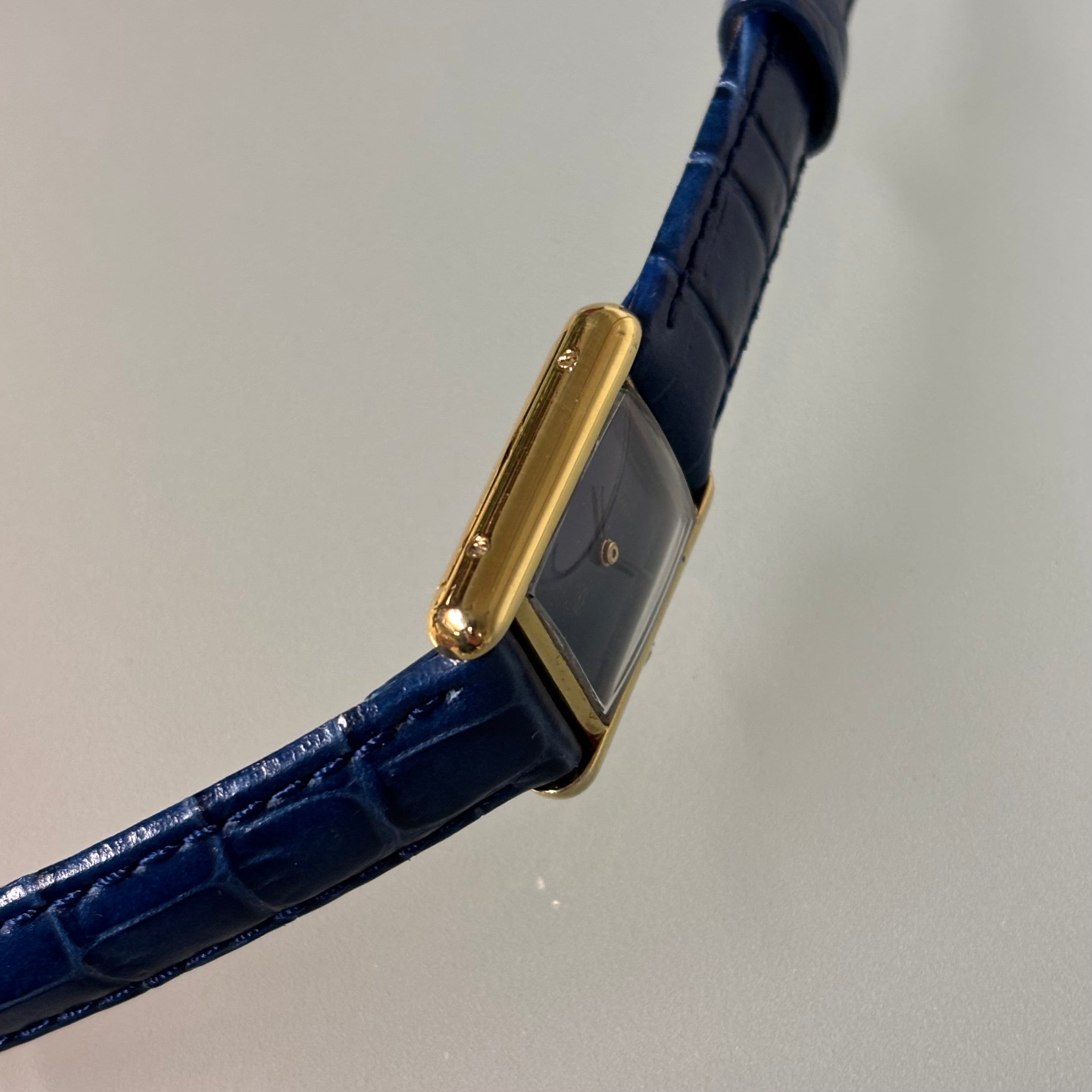 Cartier Tank Lapis lacquer PM with original buckle