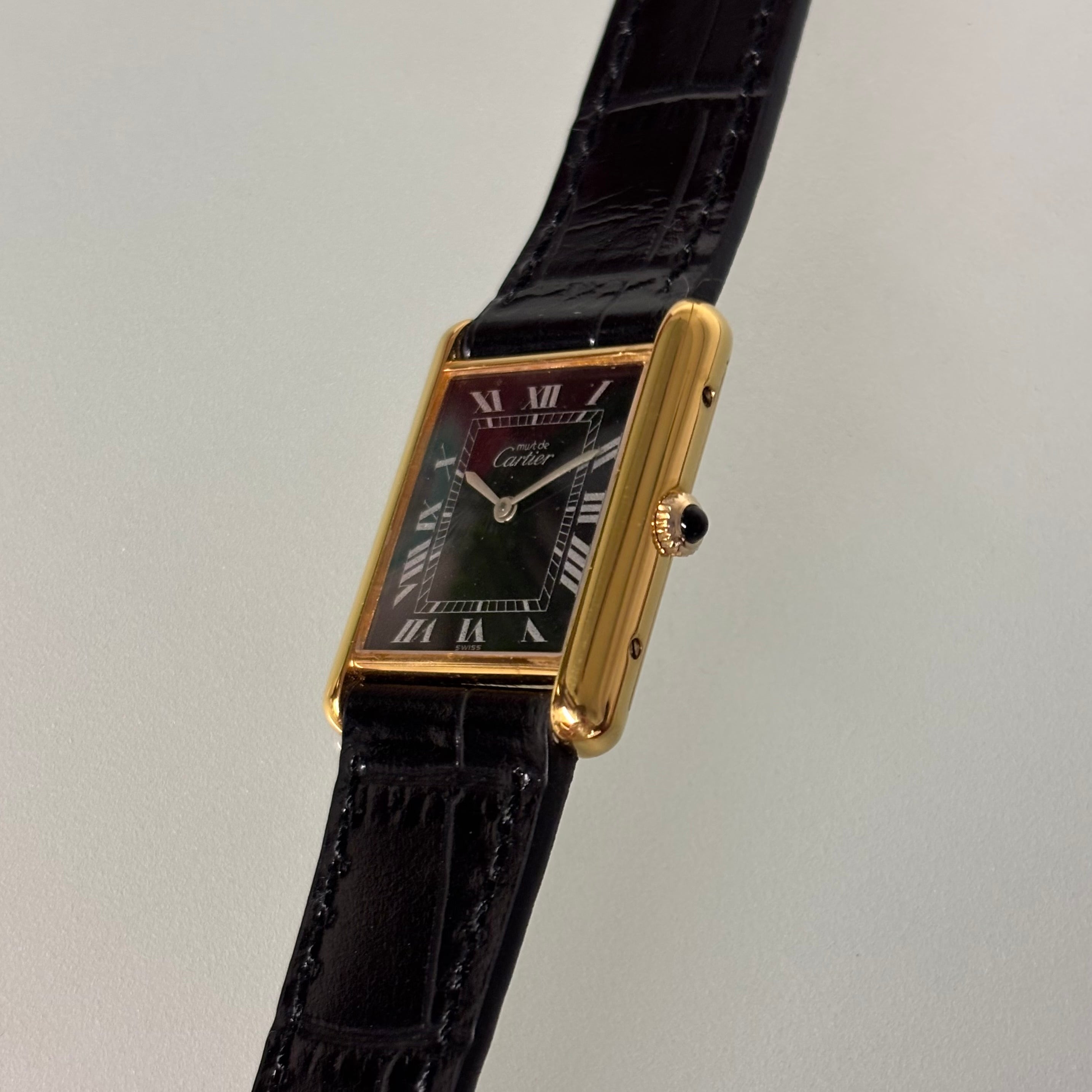 Cartier tank GM Black/White roman dial