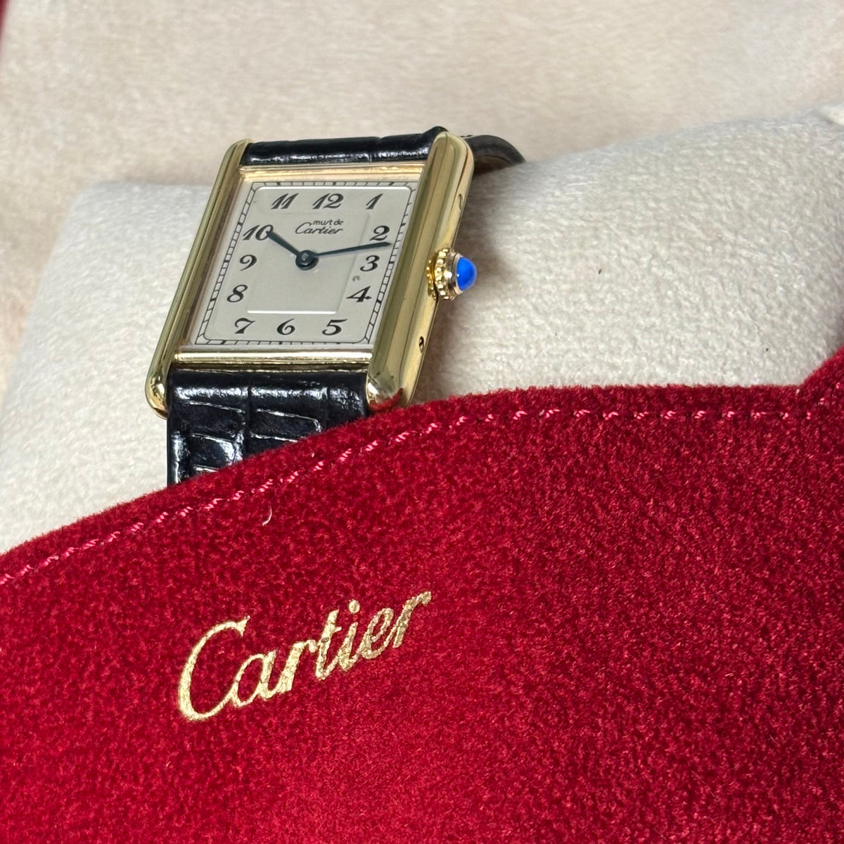 Cartier Tank Breguet GM with original buckle