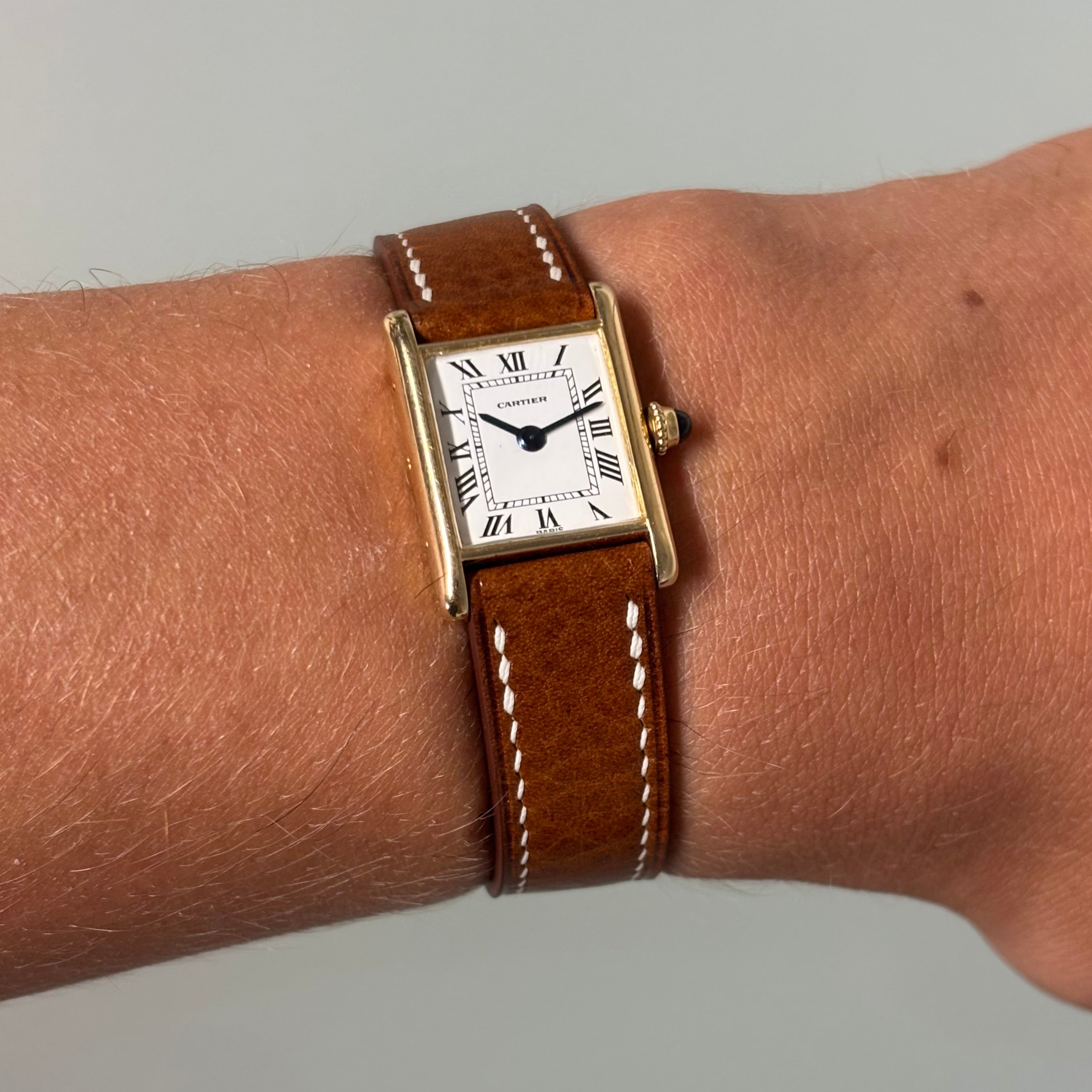 Cartier Tank 1960s with original 18k deployant & box