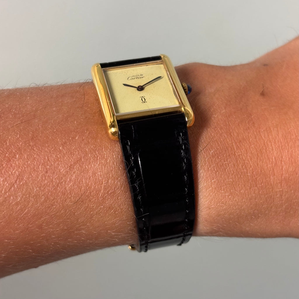 Must de Cartier Lemon dial GM hand wound