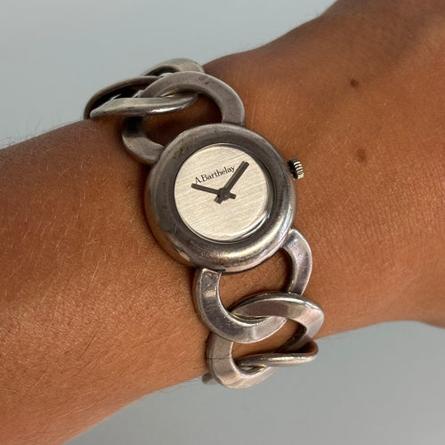 Alexis Barthelay Bracelet Watch – Solid Silver with Chain Bracelet