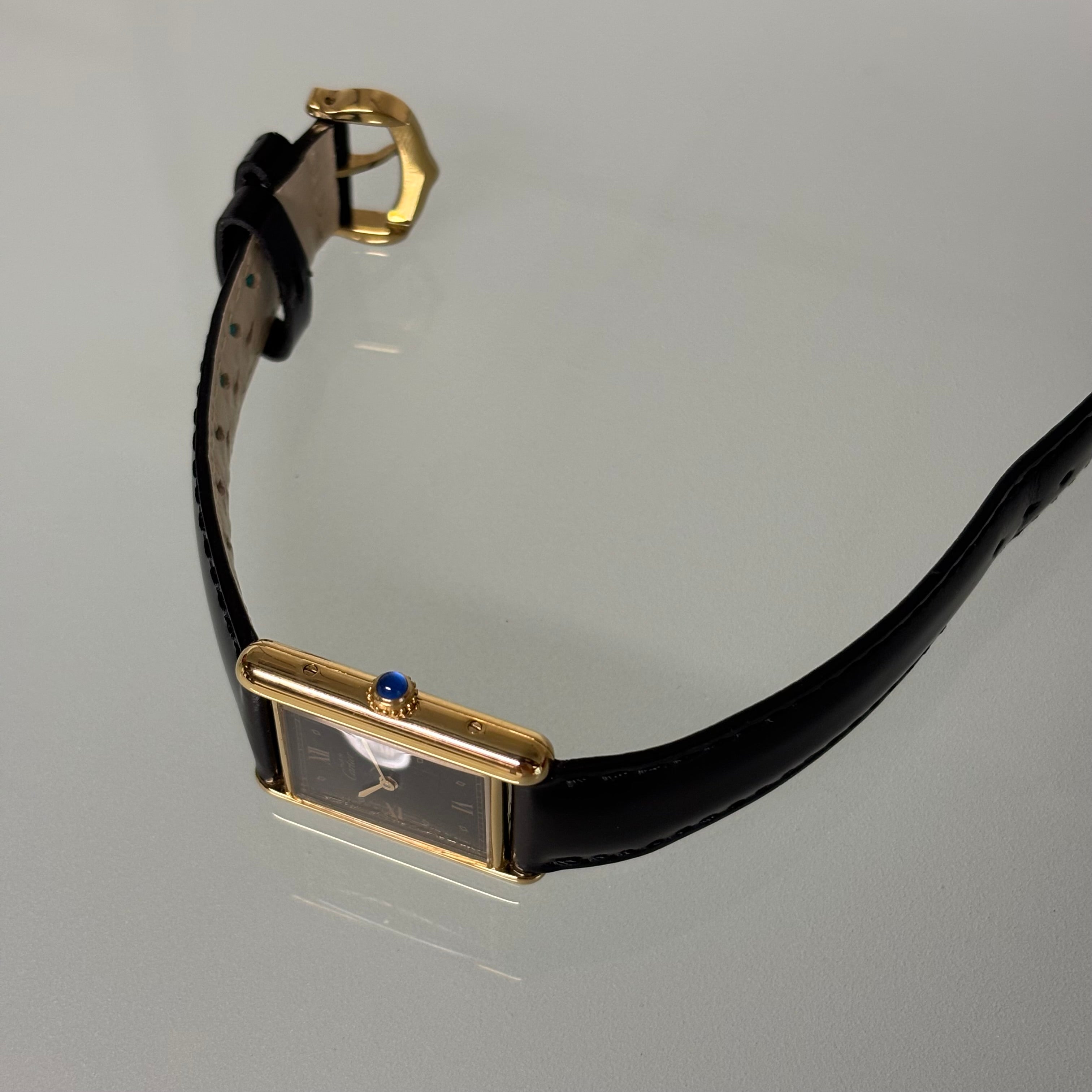 Cartier Tank GM Black dial with original buckle