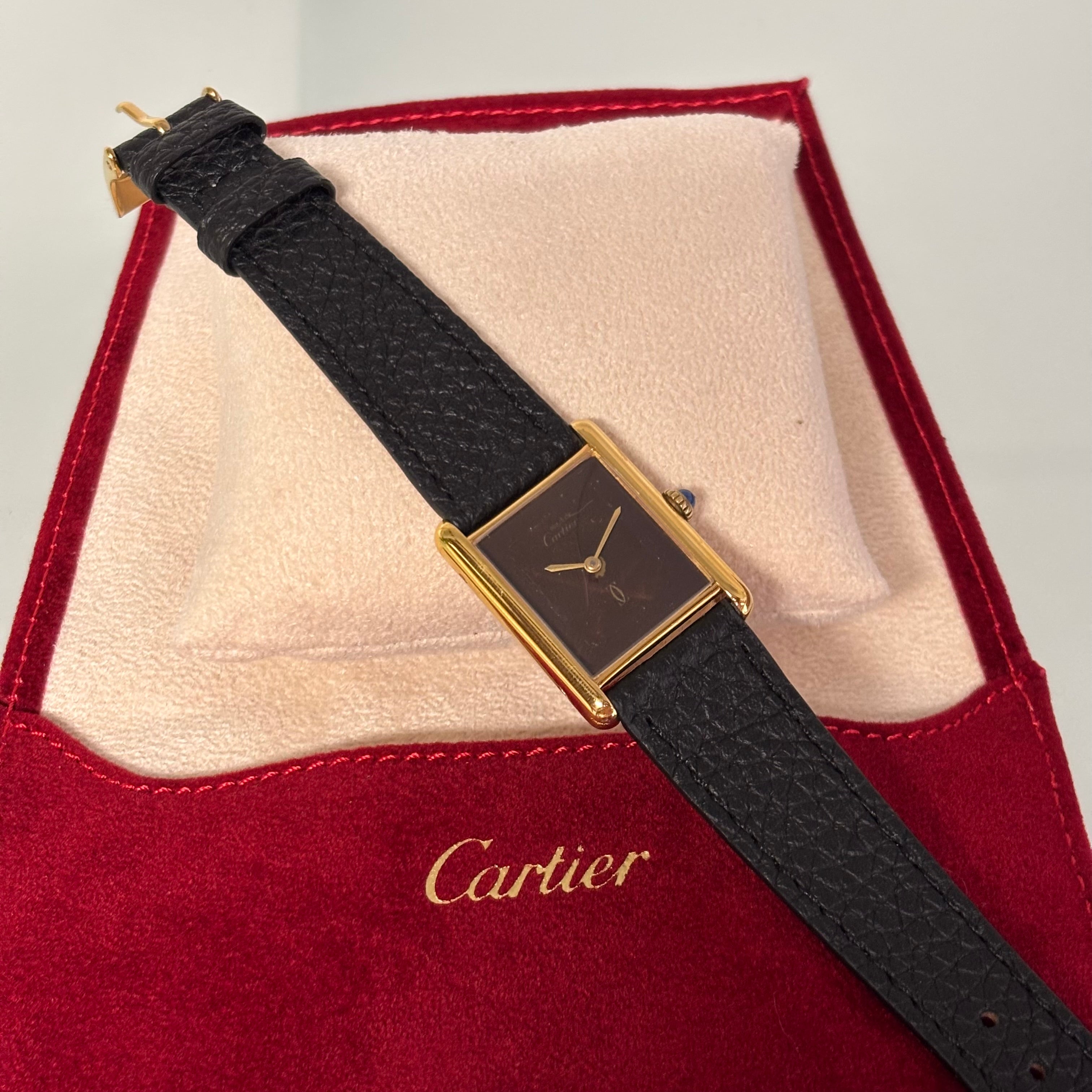 Cartier Tank GM Brown spider dial