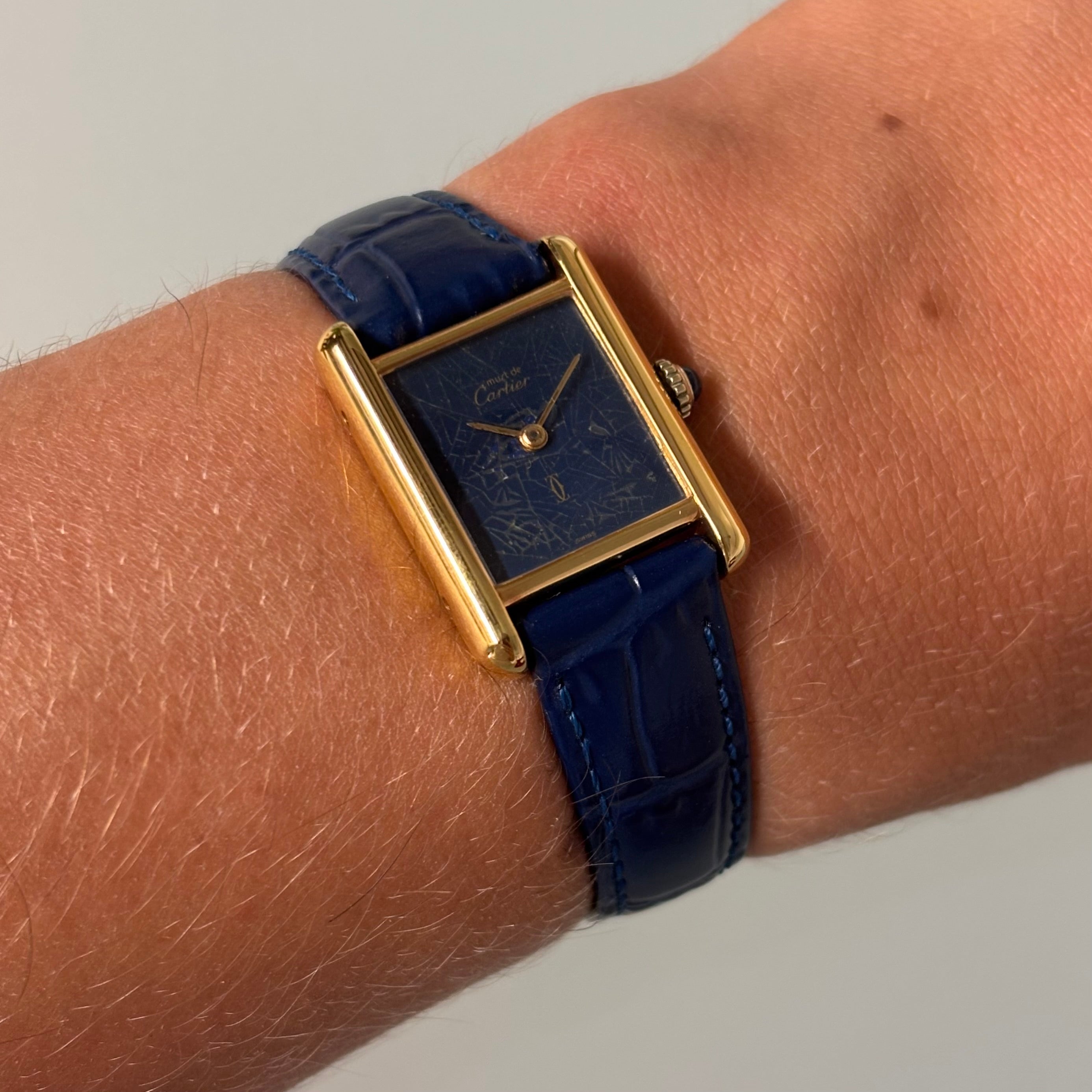 Cartier Tank PM Lapis spider dial