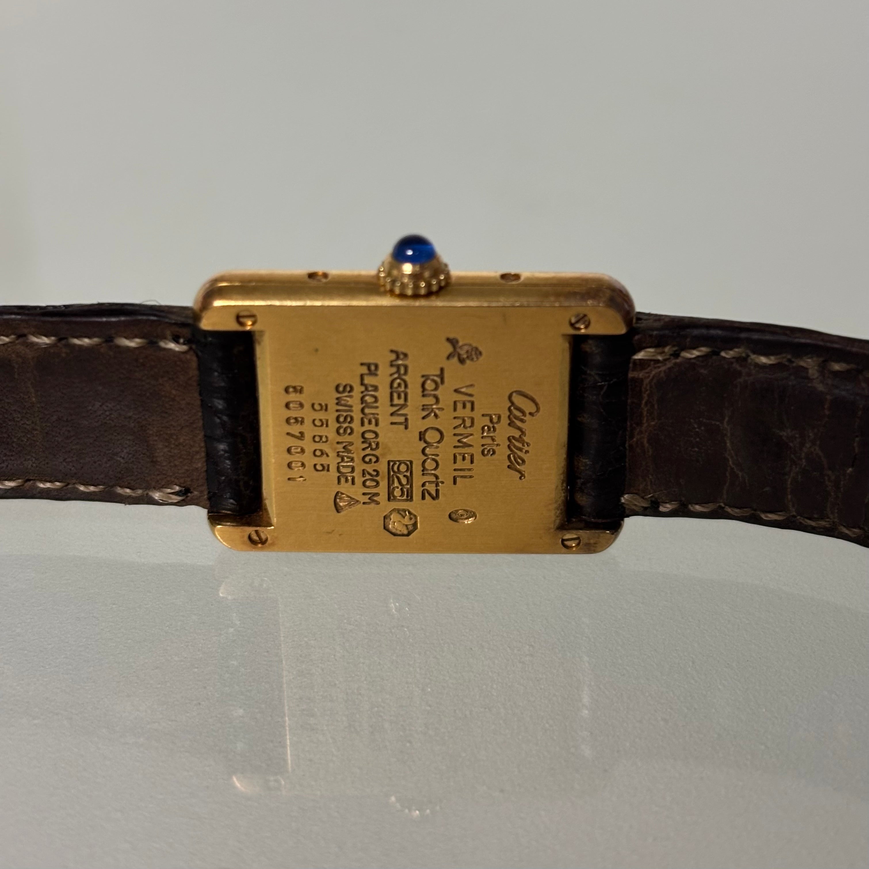 Cartier Tank PM with original box, strap & clasp