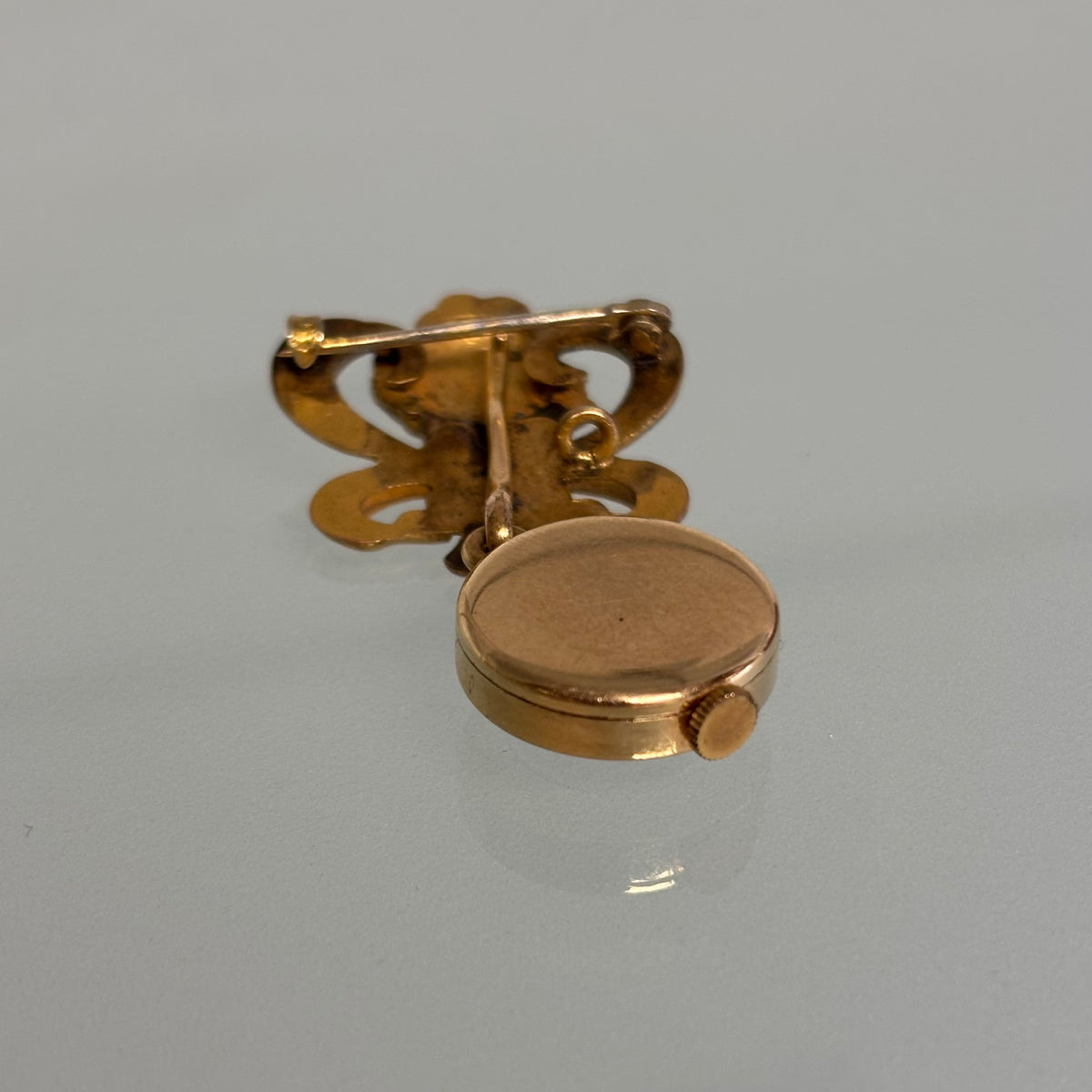 Cartier J Schulz New York 14k brooch watch MOP