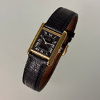 Cartier Tank PM Black dial with buckle