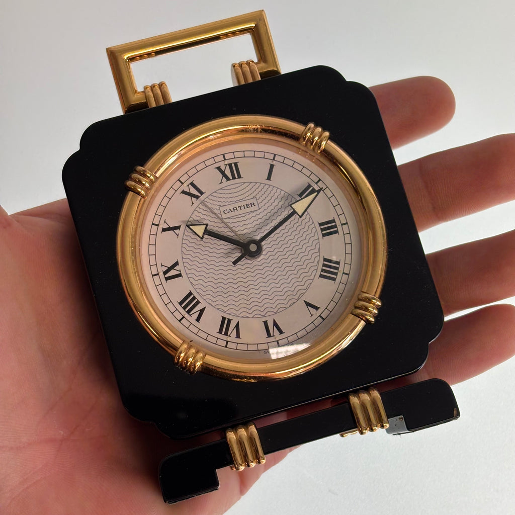 Cartier Gold/Black TableClock
