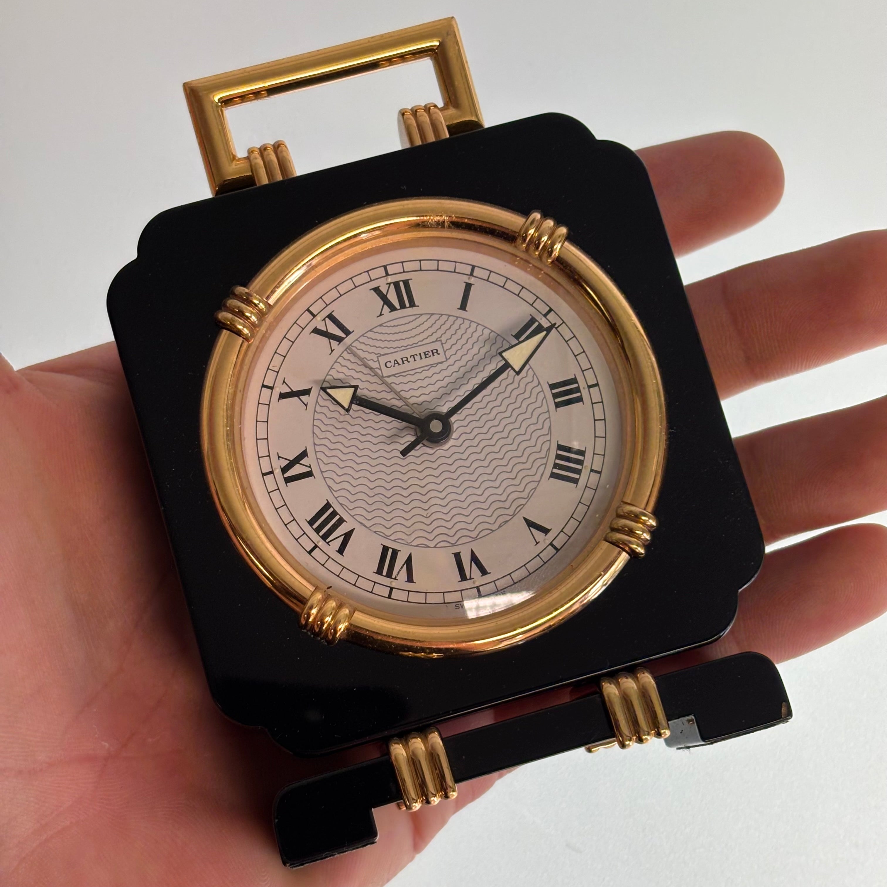 Cartier Gold/Black TableClock