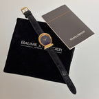 Baume & Mercier Lapis Dial Watch – Logo Case, 18K Gold