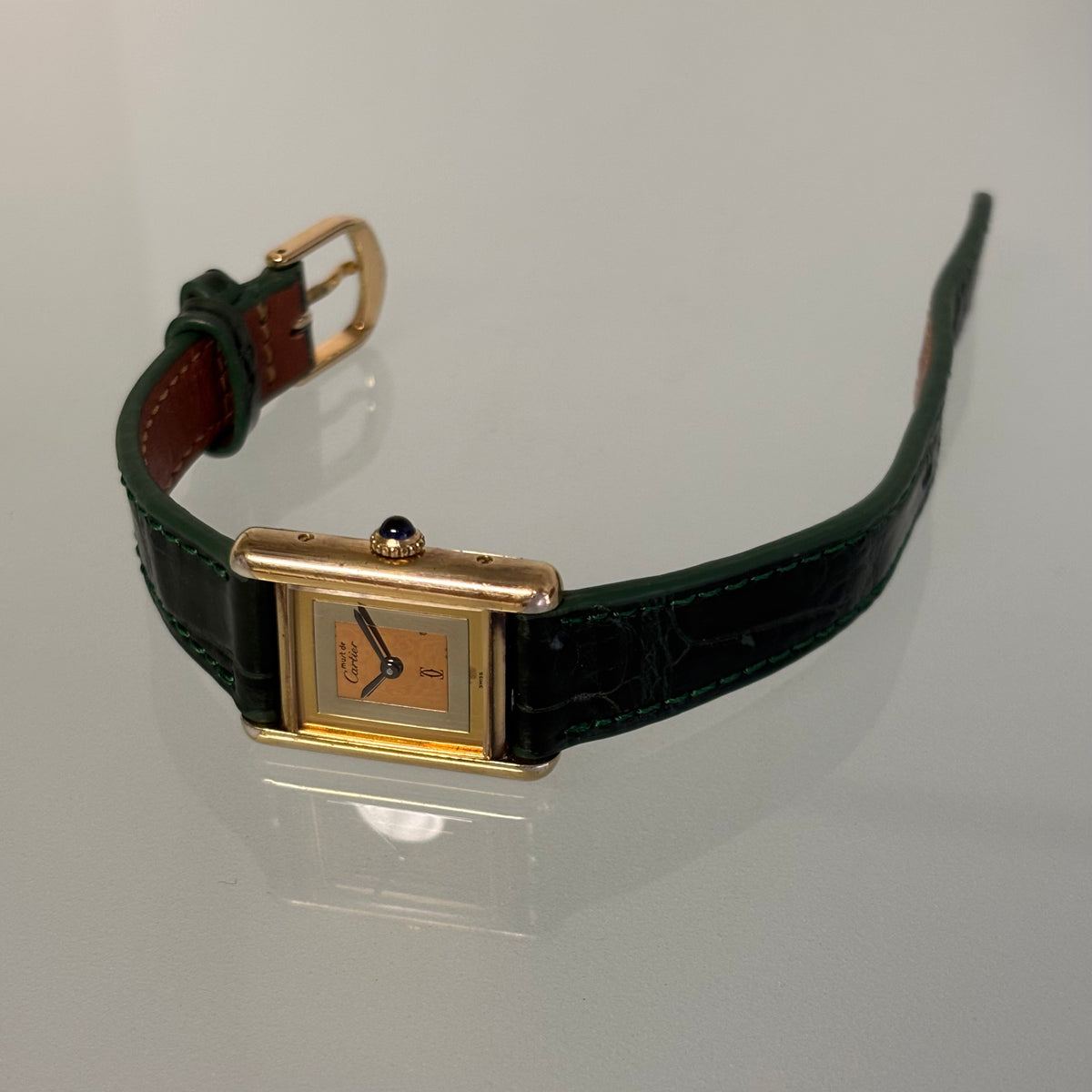 Cartier Tank PM with TriColor mirror dial