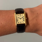Cartier Tank champagne GM with original buckle