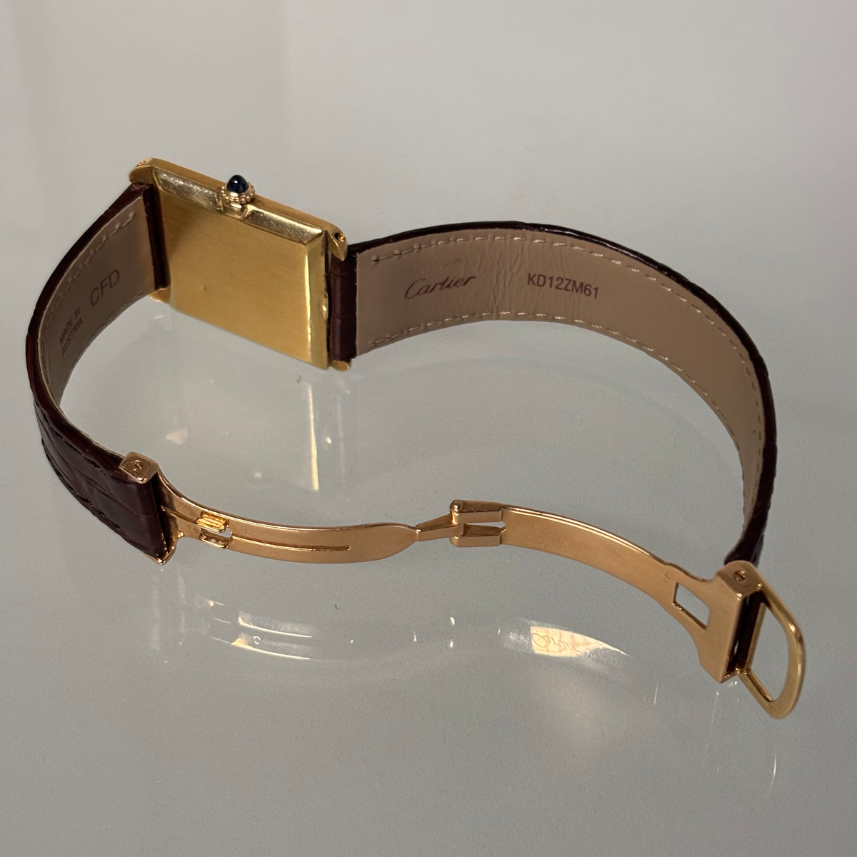 Cartier Tank Stepped “Pre-Merger” with 18k clasp