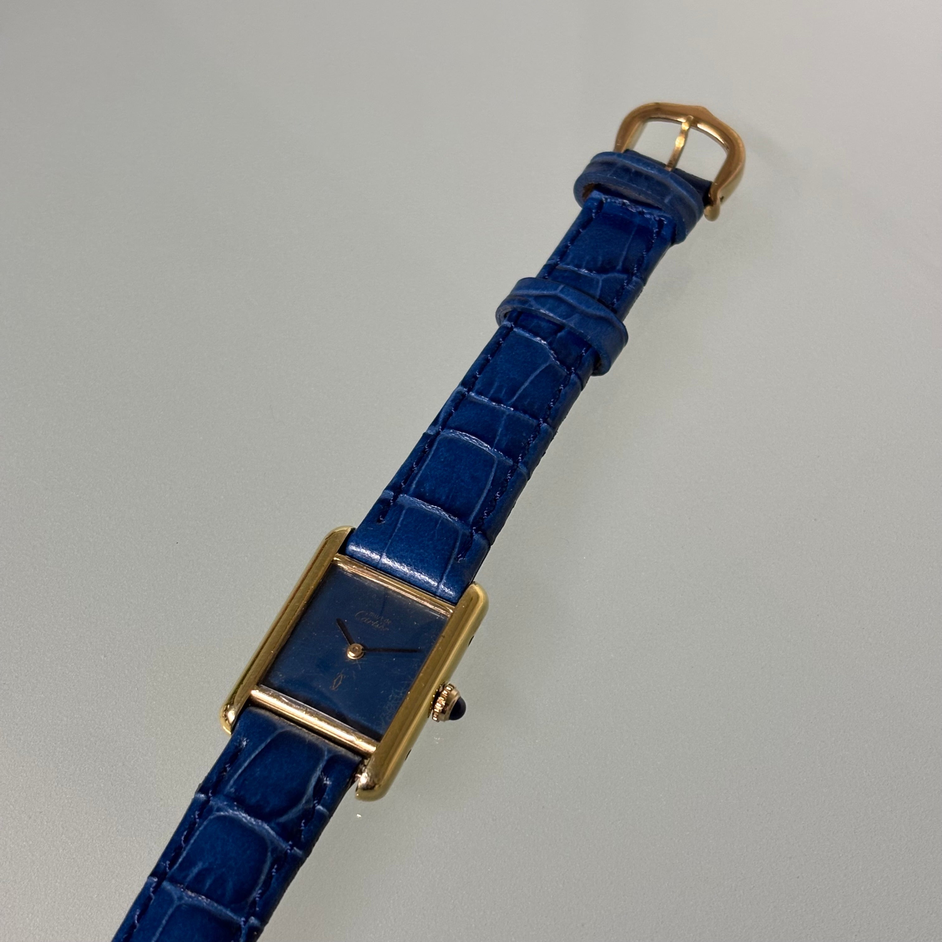Cartier Tank Lapis lacquer PM with original buckle