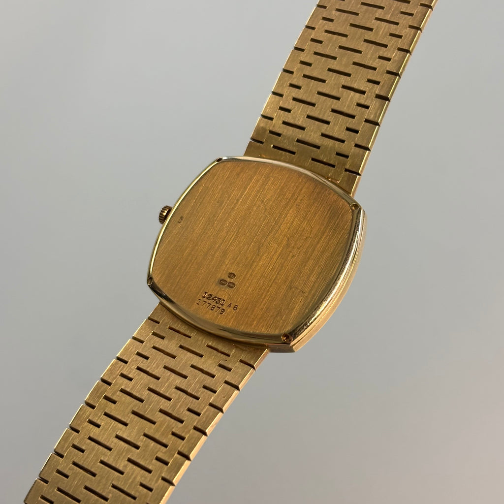 Piaget Tiger Eye Dial 18K Gold Jumbo Vintage Watch