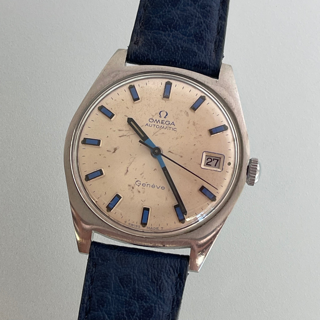 Omega Genève Blue accent dial