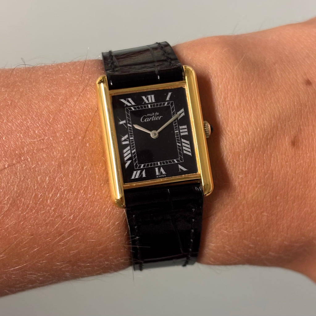 Cartier tank GM Black/White roman dial