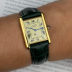 Cartier Tank GM Yellow Gold Vintage Watch with Rare Dial
