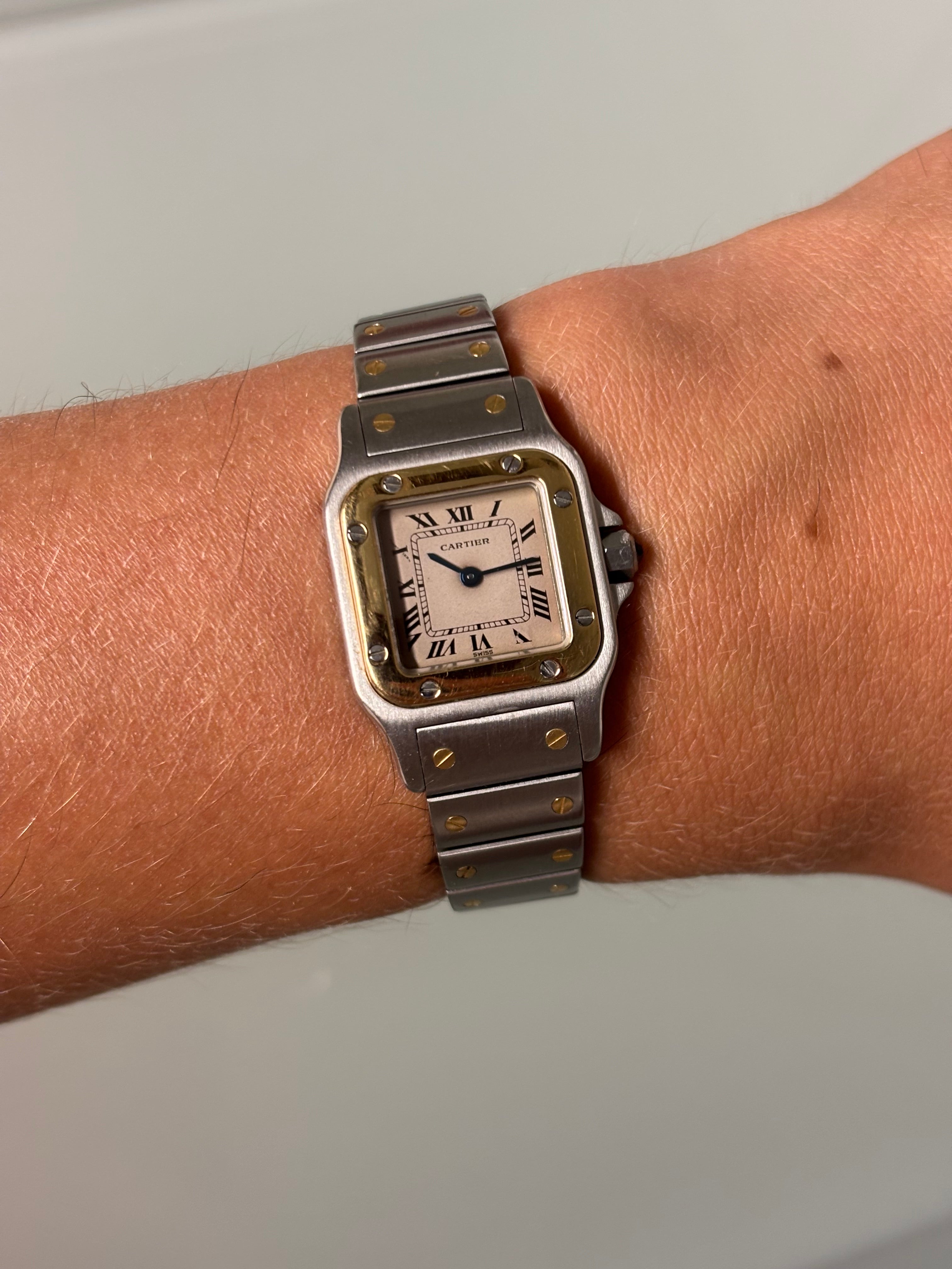 Cartier santos Galbée patina dial