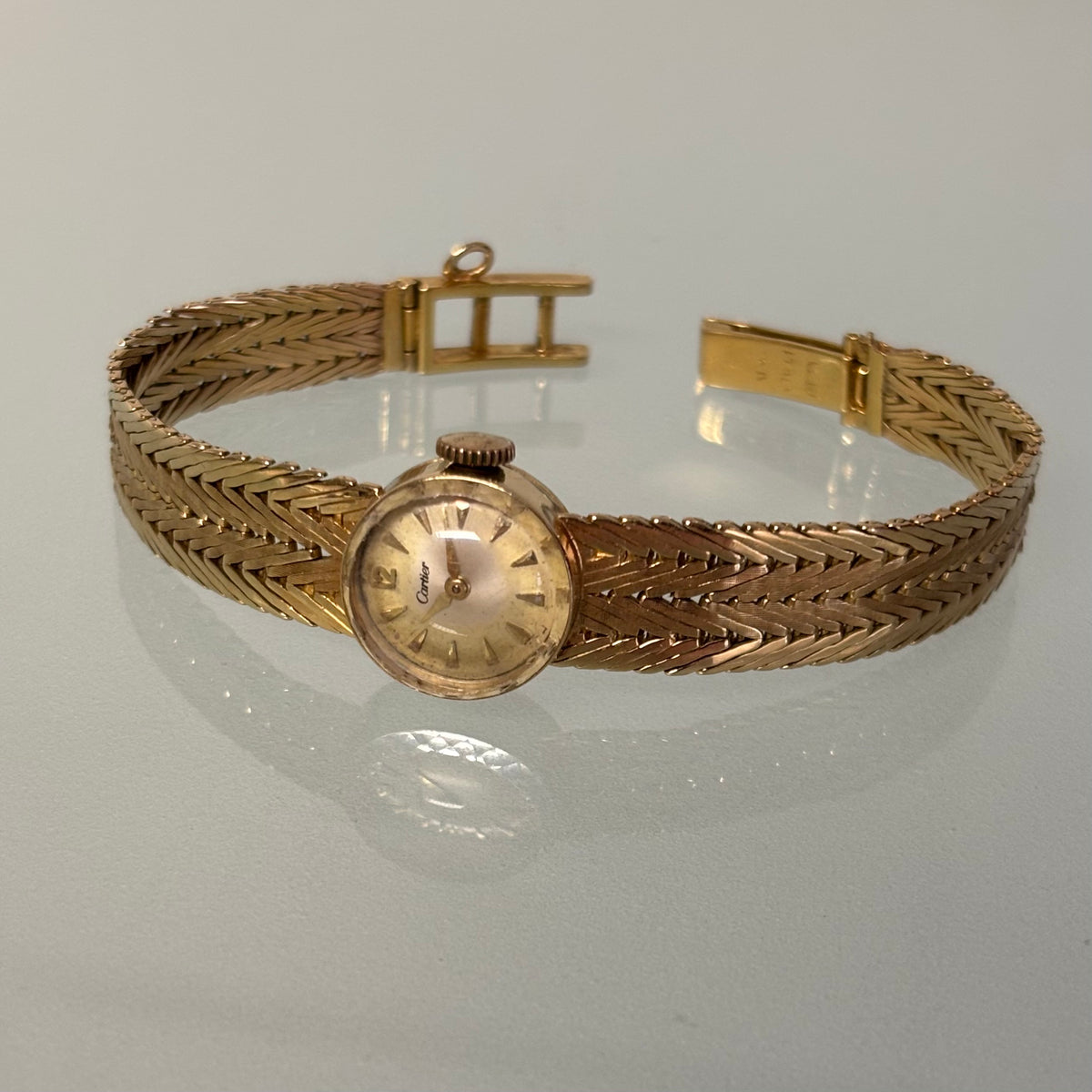 Cartier Girard Perregaux 14k gold braceletwatch