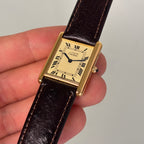 Cartier Tank champagne GM with original buckle