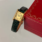 Cartier Tank PM Champagne dial with box & booklets