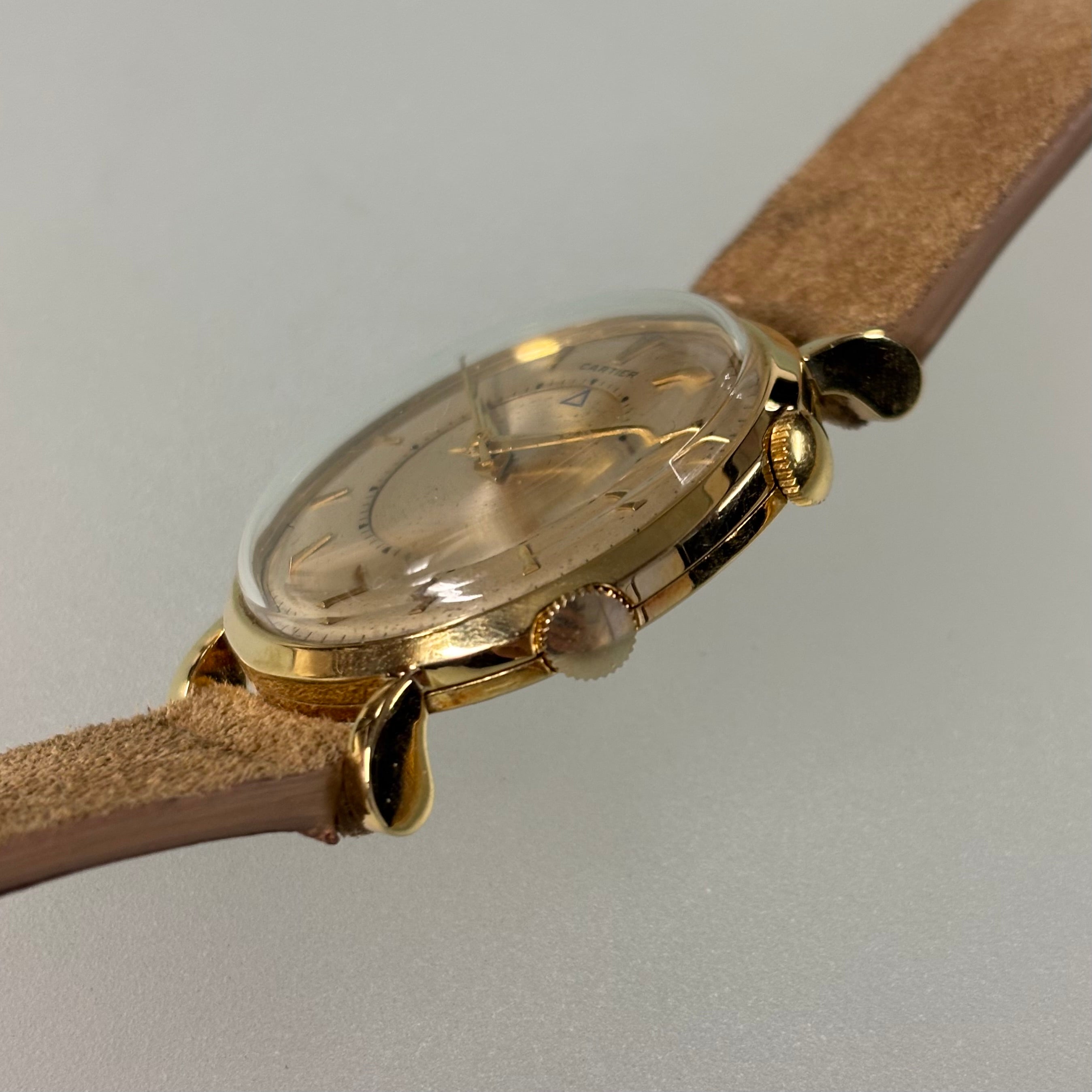 Cartier Memovox Jaeger-LeCoultre 18K Gold Vintage Watch
