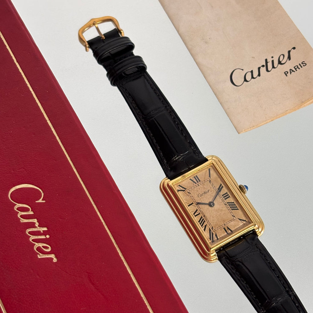 Cartier Stepped Tank full set