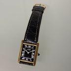 Cartier Tank GM black dial with buckle