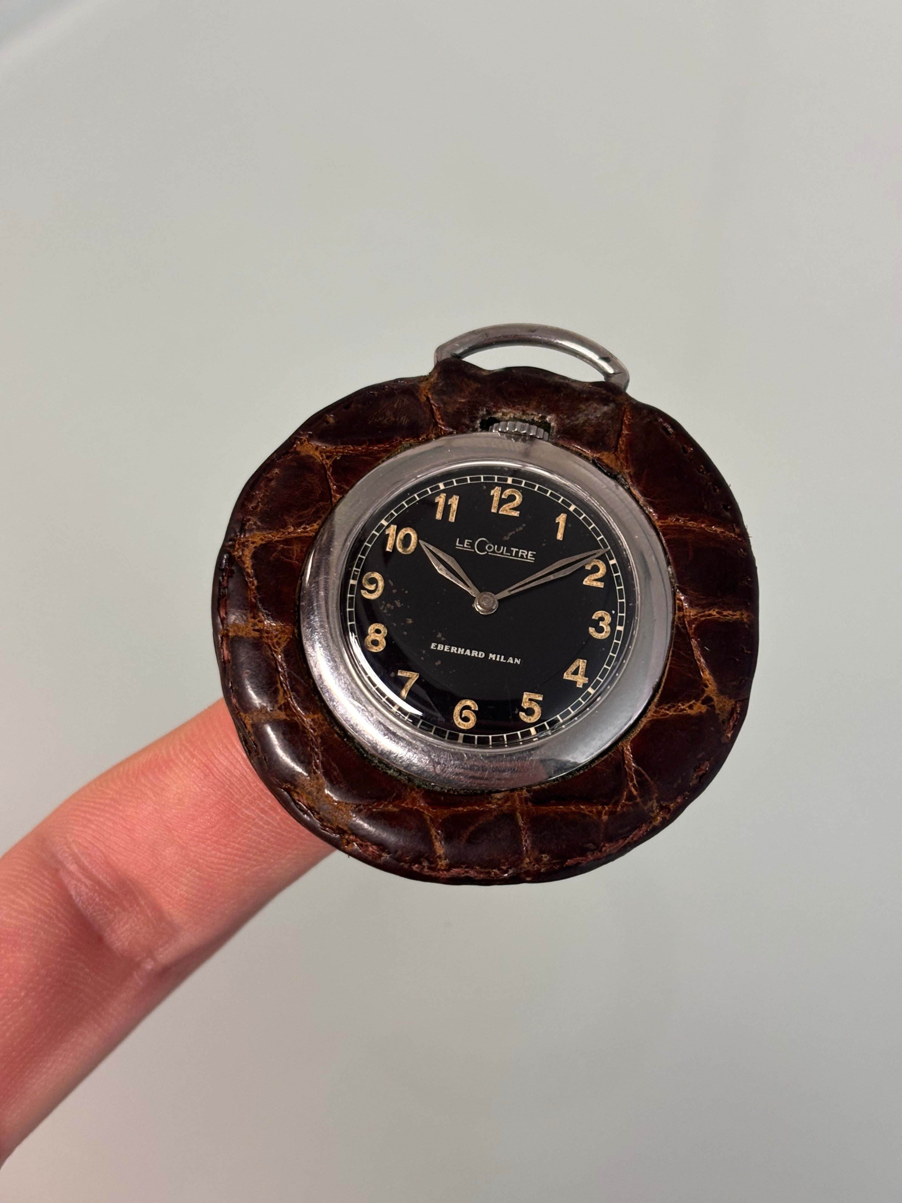 Jaeger LeCoultre pocketwatch Eberhard Milan signed