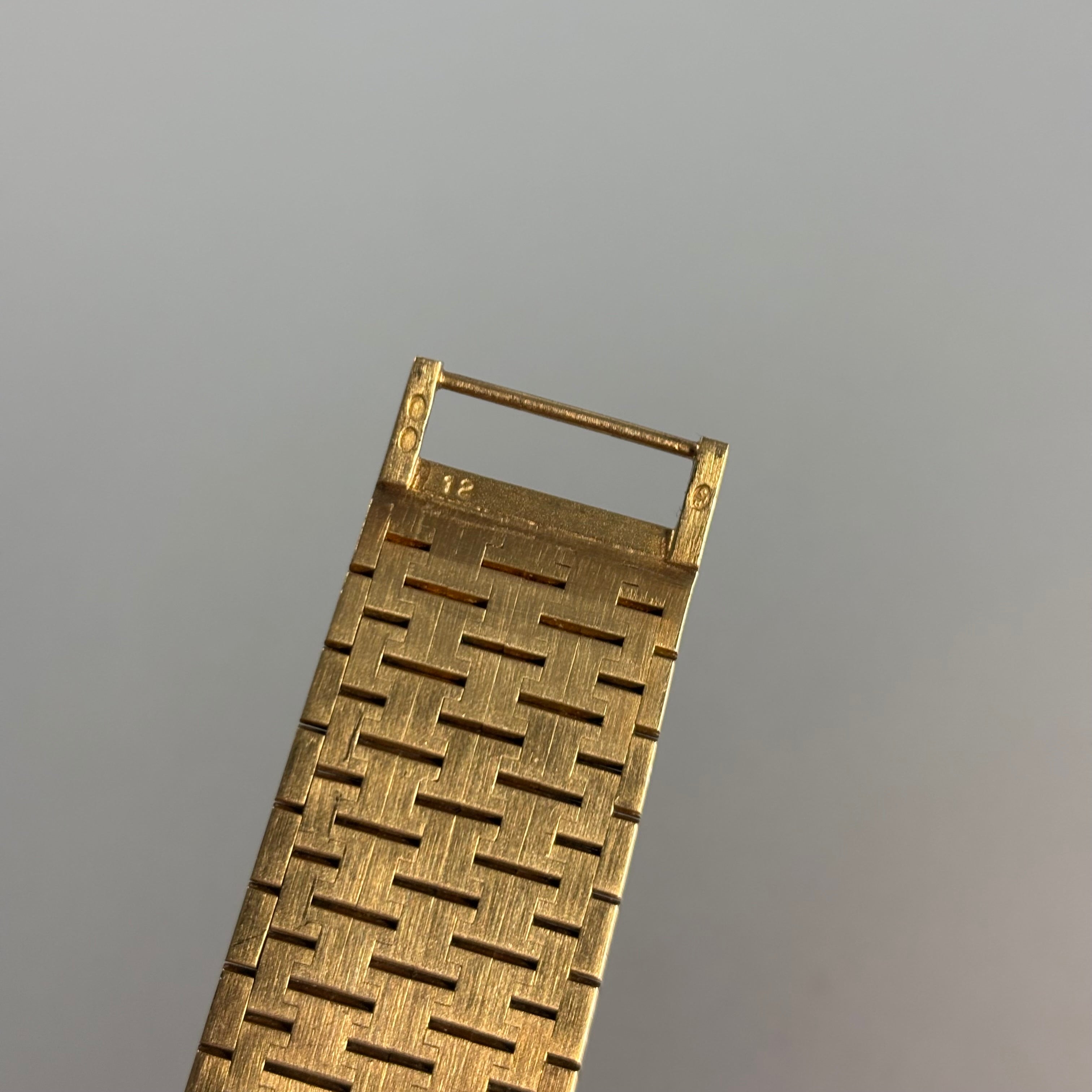 Piaget Tiger Eye Dial 18K Gold Jumbo Vintage Watch