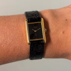 Cartier Tank PM with Black lacquer dial