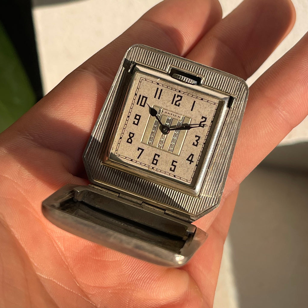 Cartier x Eterna slide clock