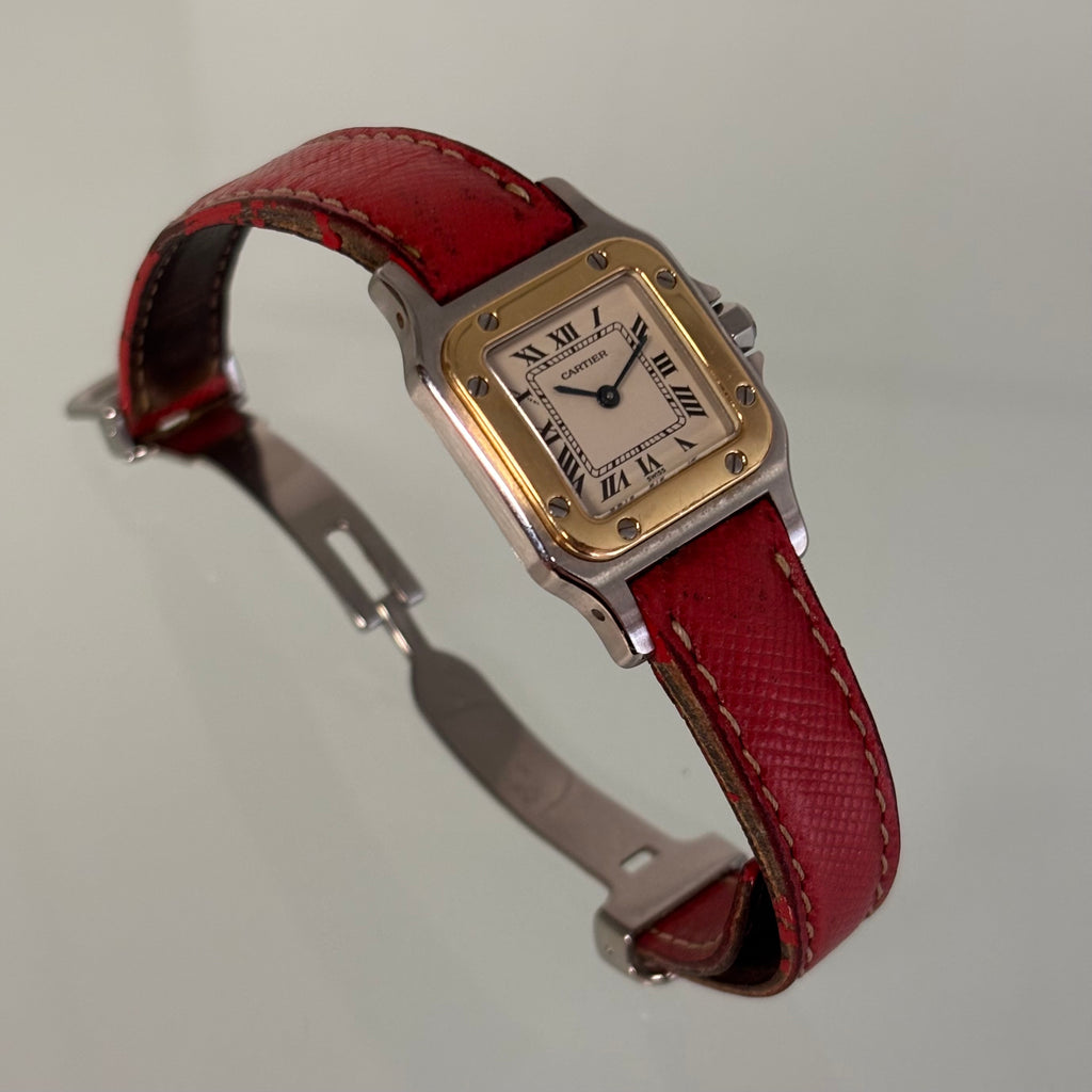 Cartier Santos Galbée PM with original strap & clasp