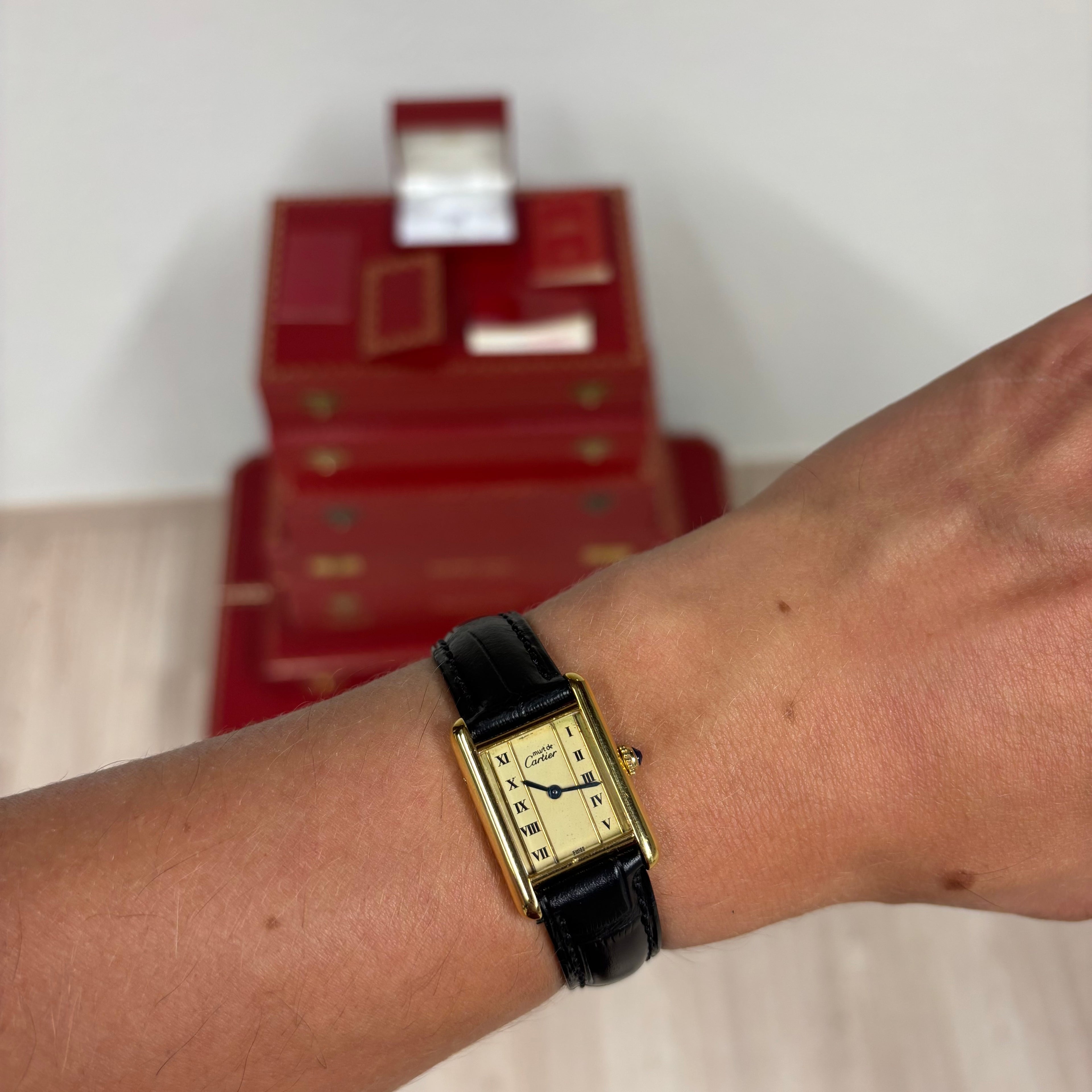 Cartier Tank PM Roman Full Set